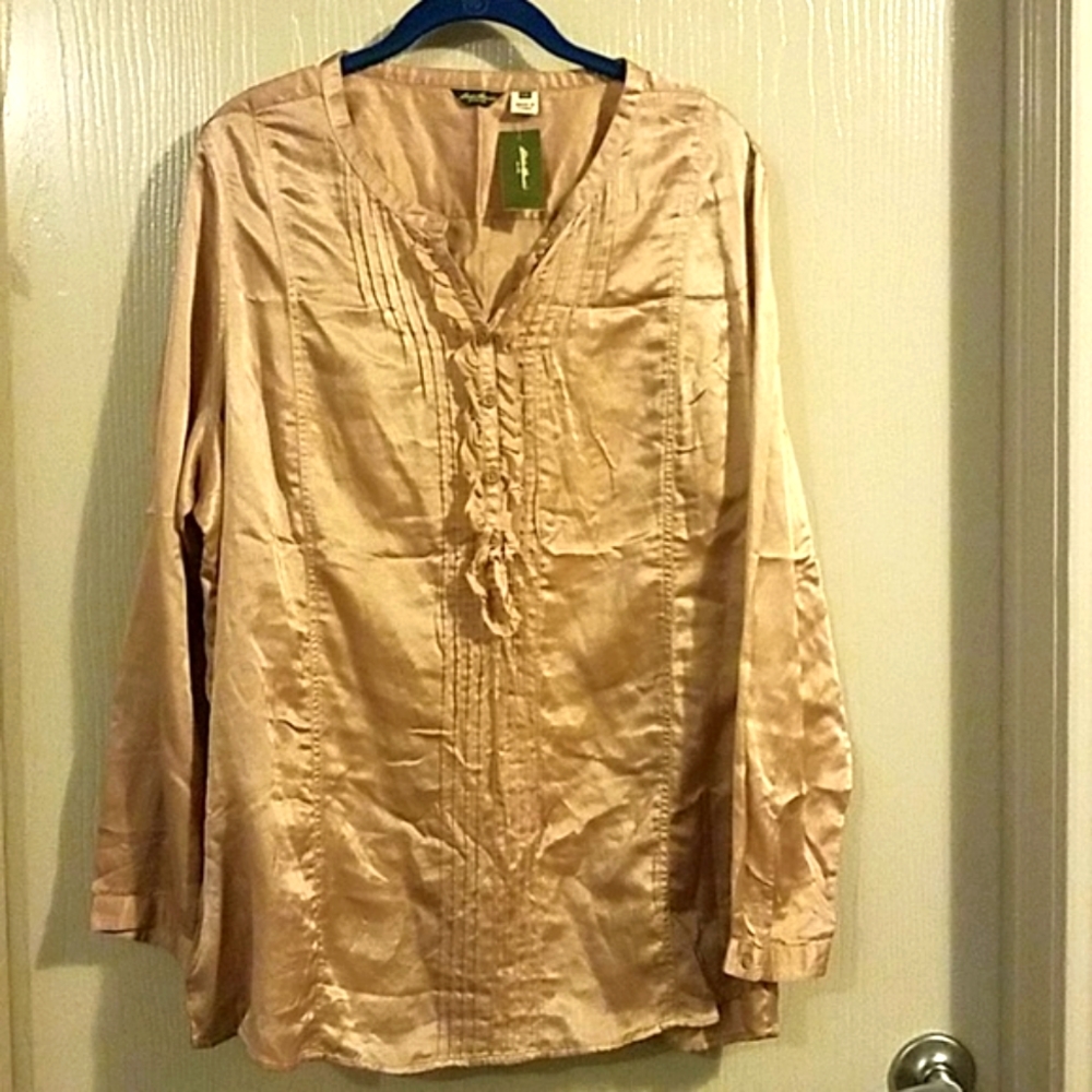 NEW Eddie Bauer SILK blend BLOUSE size XXL NEW with tags